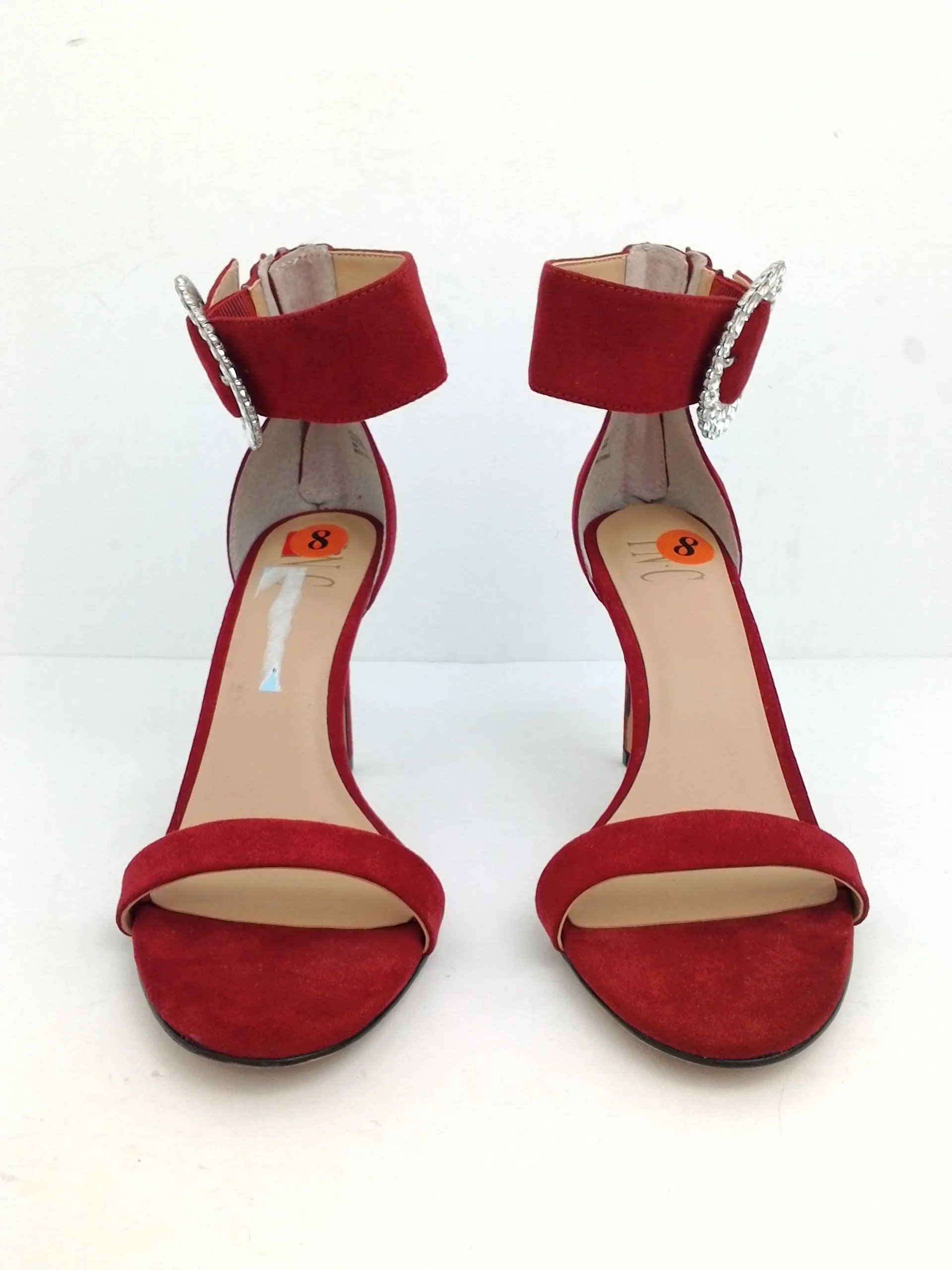 INC International Concepts Reyna Red Heeled Sandal Size 8 M