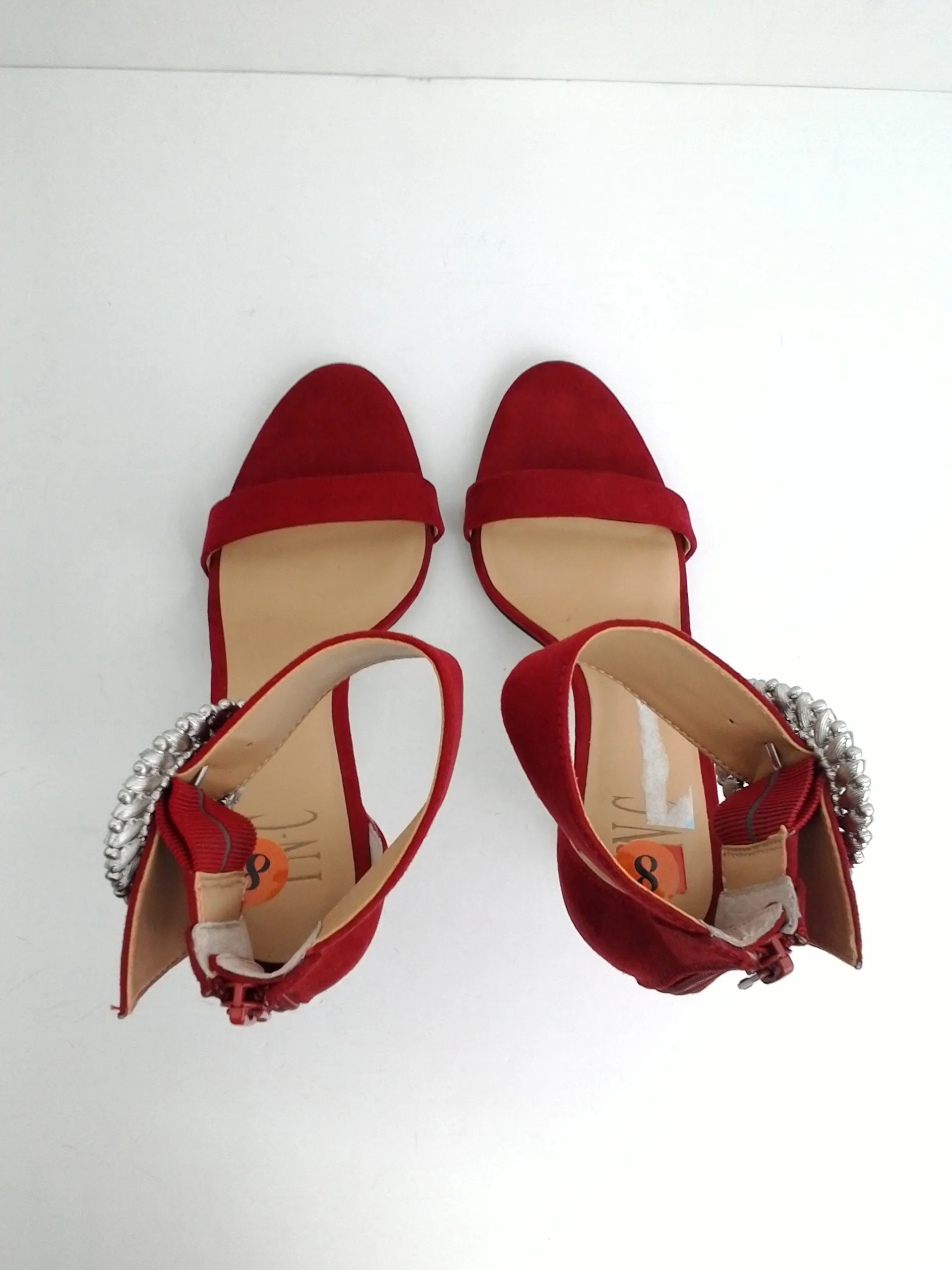 INC International Concepts Reyna Red Heeled Sandal Size 8 M