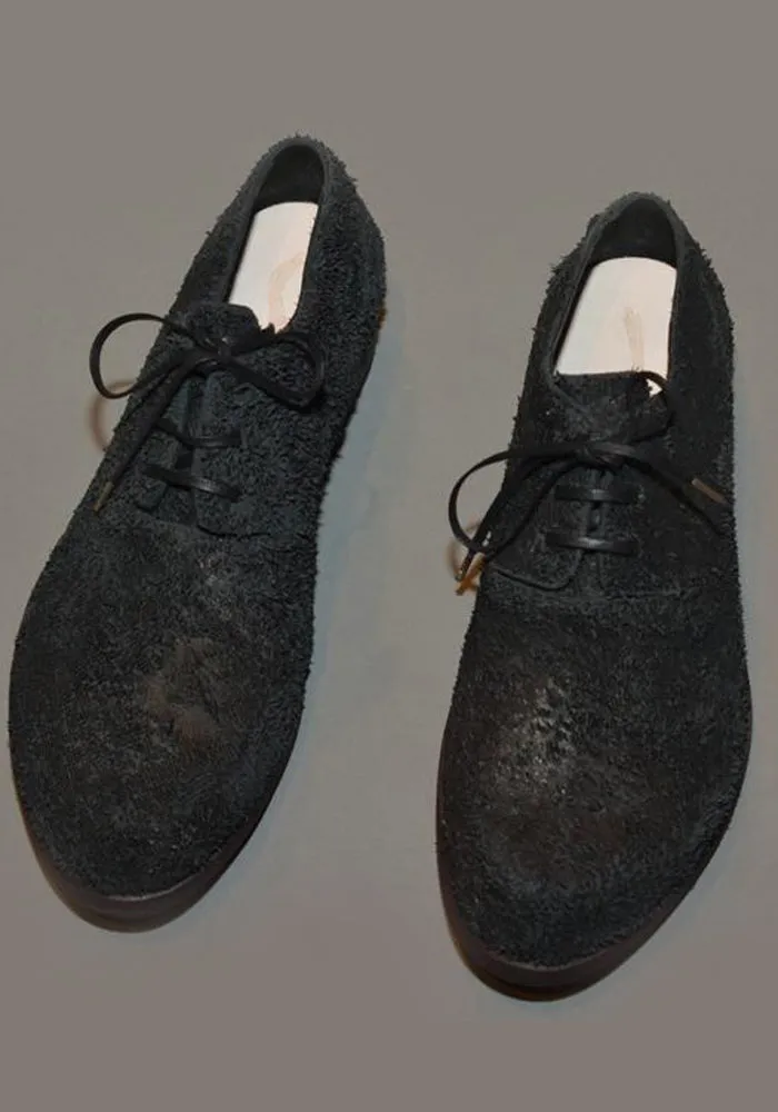 IS BY INDIVIDUAL SENTIMENTS UNISEX LEATHER DERBY SHOES BLACK