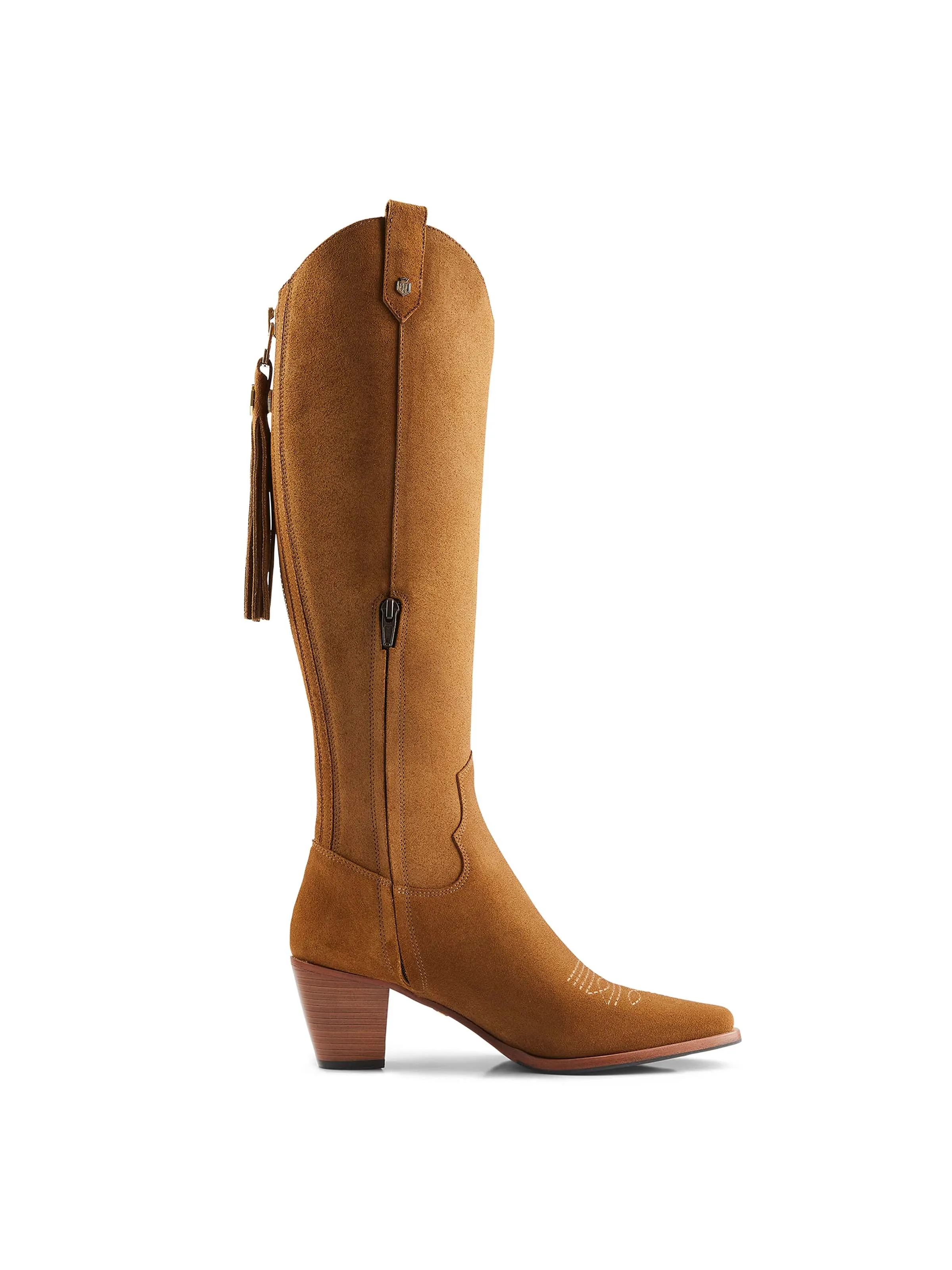 Knee High Rockingham - Tan Suede