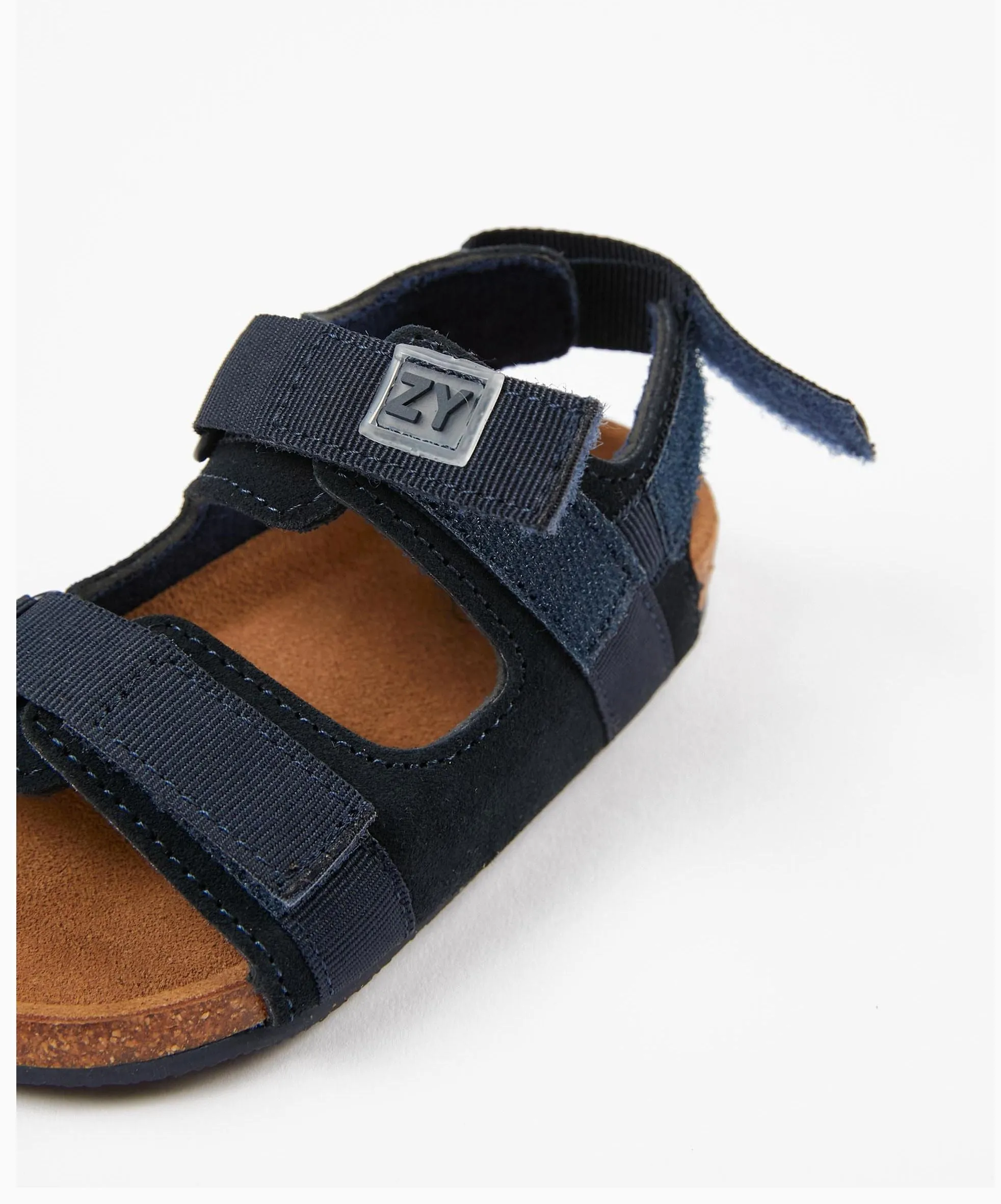 Leather Sandals for Baby Boys, Dark Blue