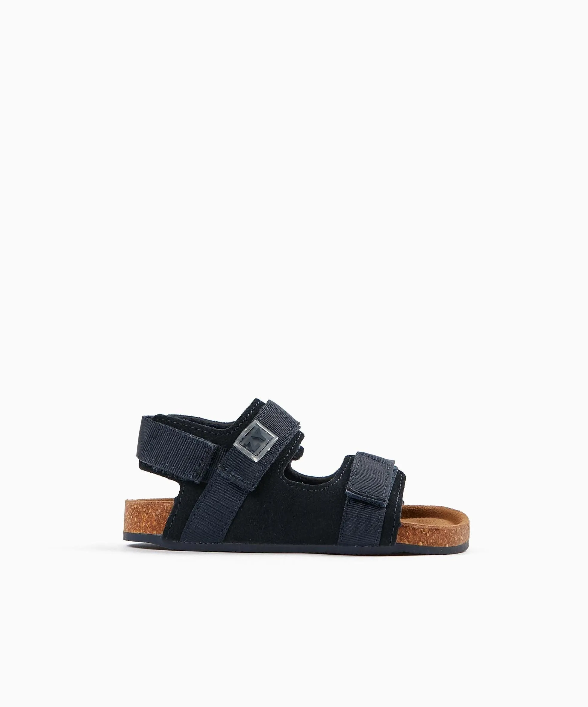 Leather Sandals for Baby Boys, Dark Blue