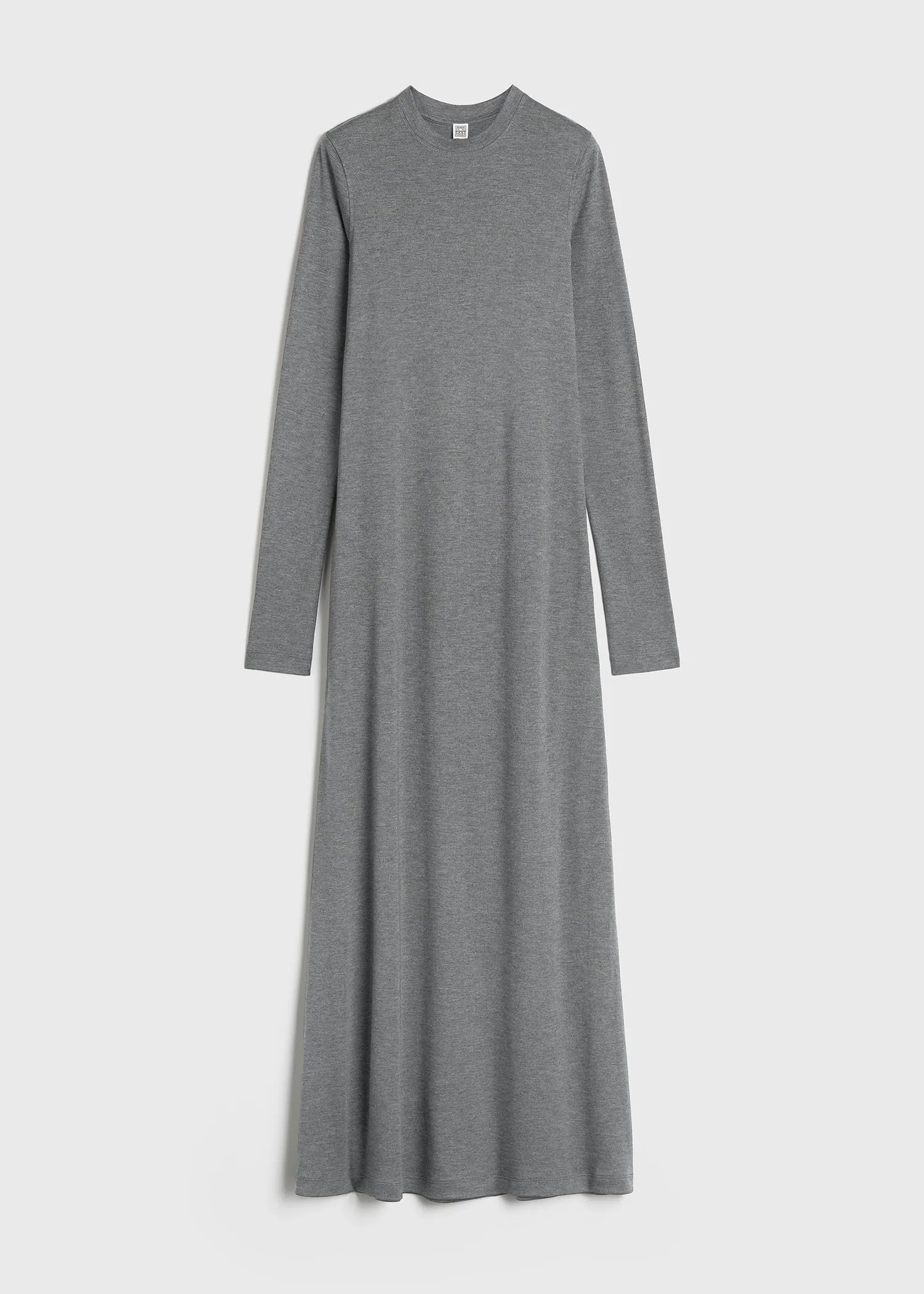 Long-sleeve jersey dress grey melange