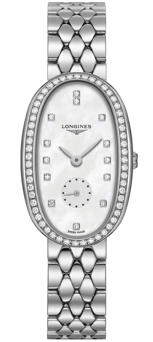 Longines Symphonette Stainless Steel Mother-of-Pearl Dial Diamonds Quartz Womens Watch L2.307.0.87.6