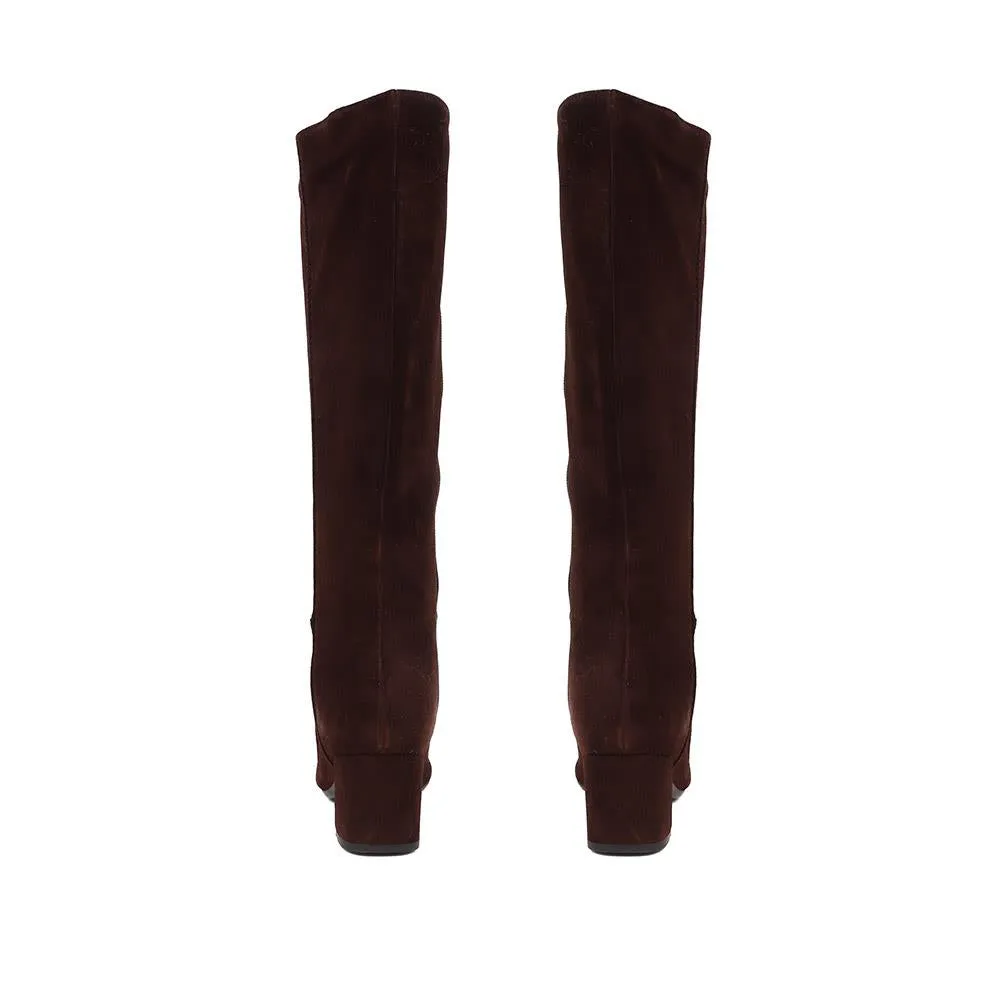 Lou LouR Regular Calf Knee High Suede Boots - LOULOUR / 324 364