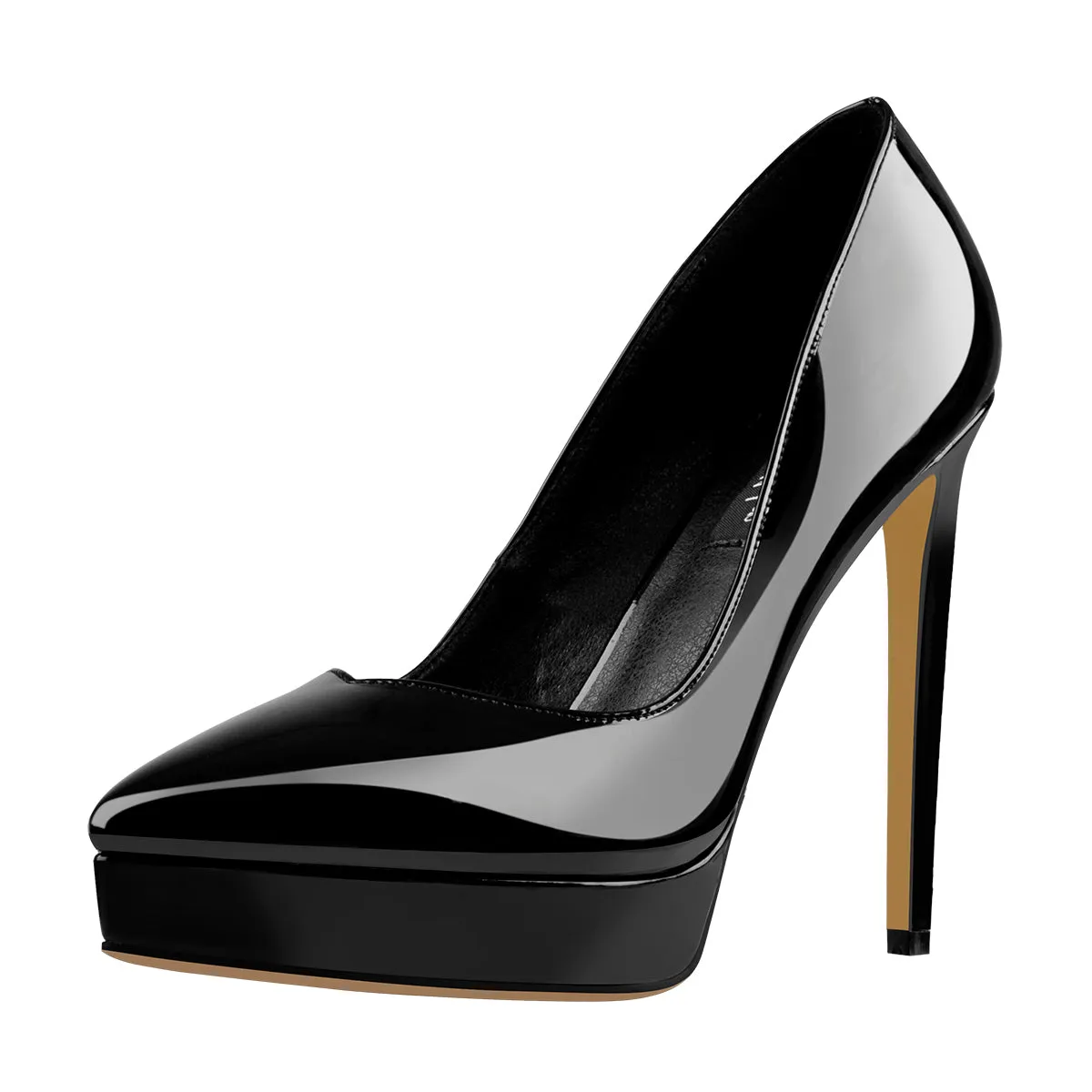 Low Platform Pointed Toe Stiletto Heels Pumps