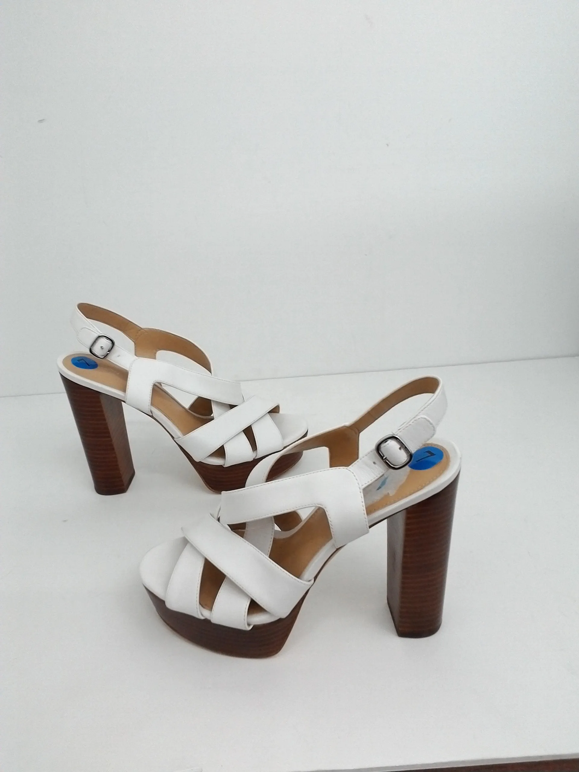 Michael Kors White Leather Platform Size 7