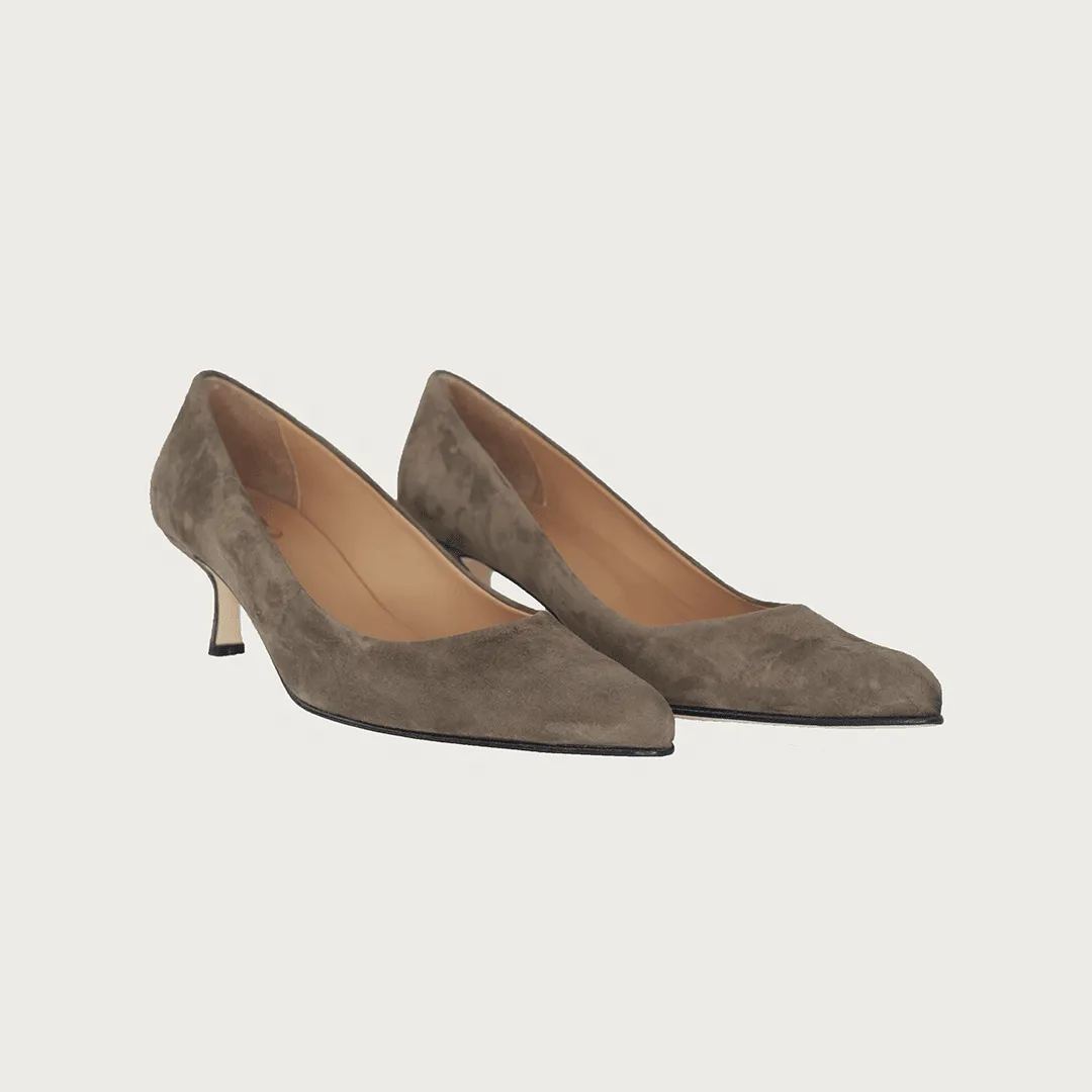 MILK DECOLTE TAUPE SUEDE