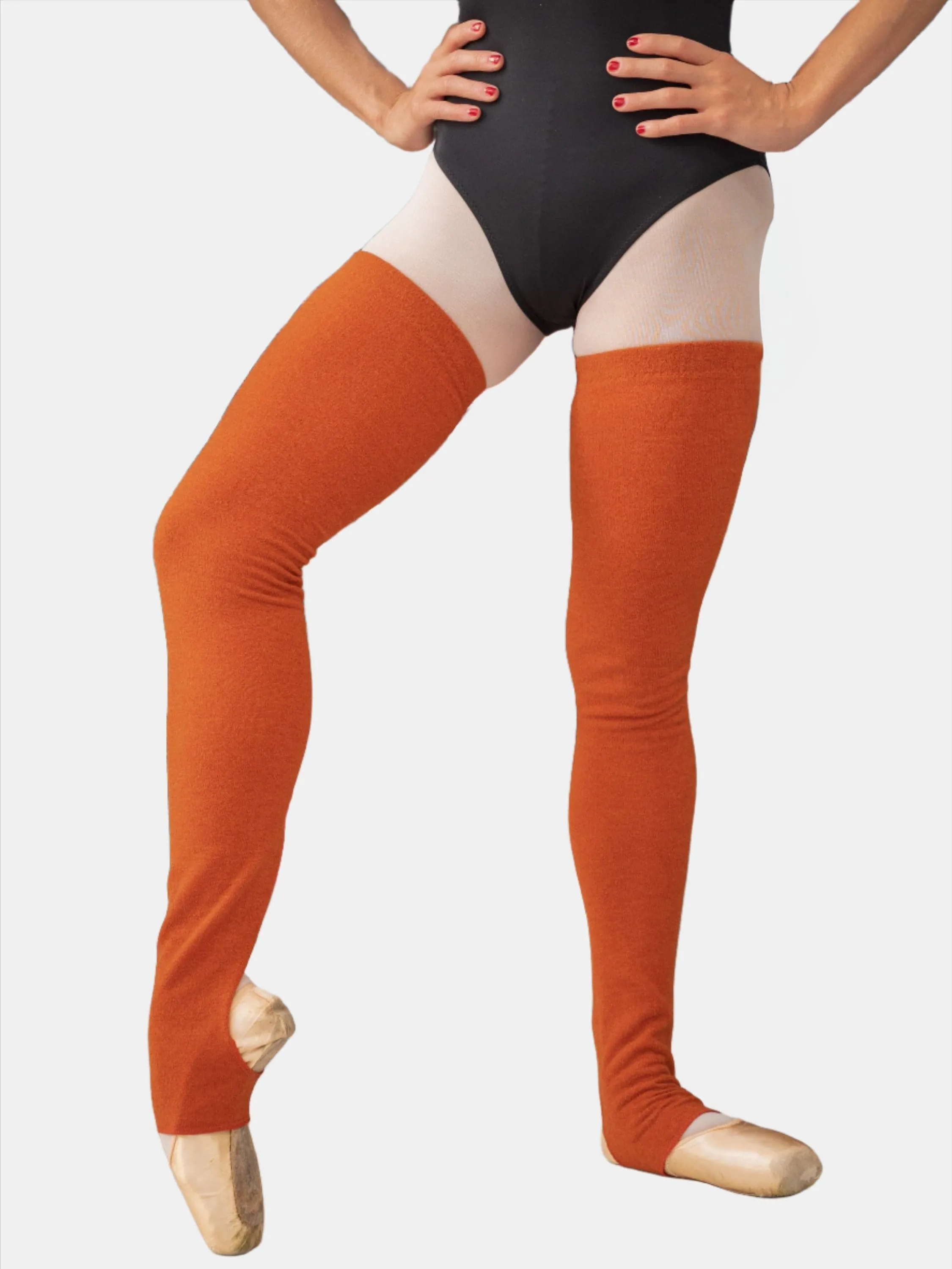 Orange Long Dance Leg Warmers MP907