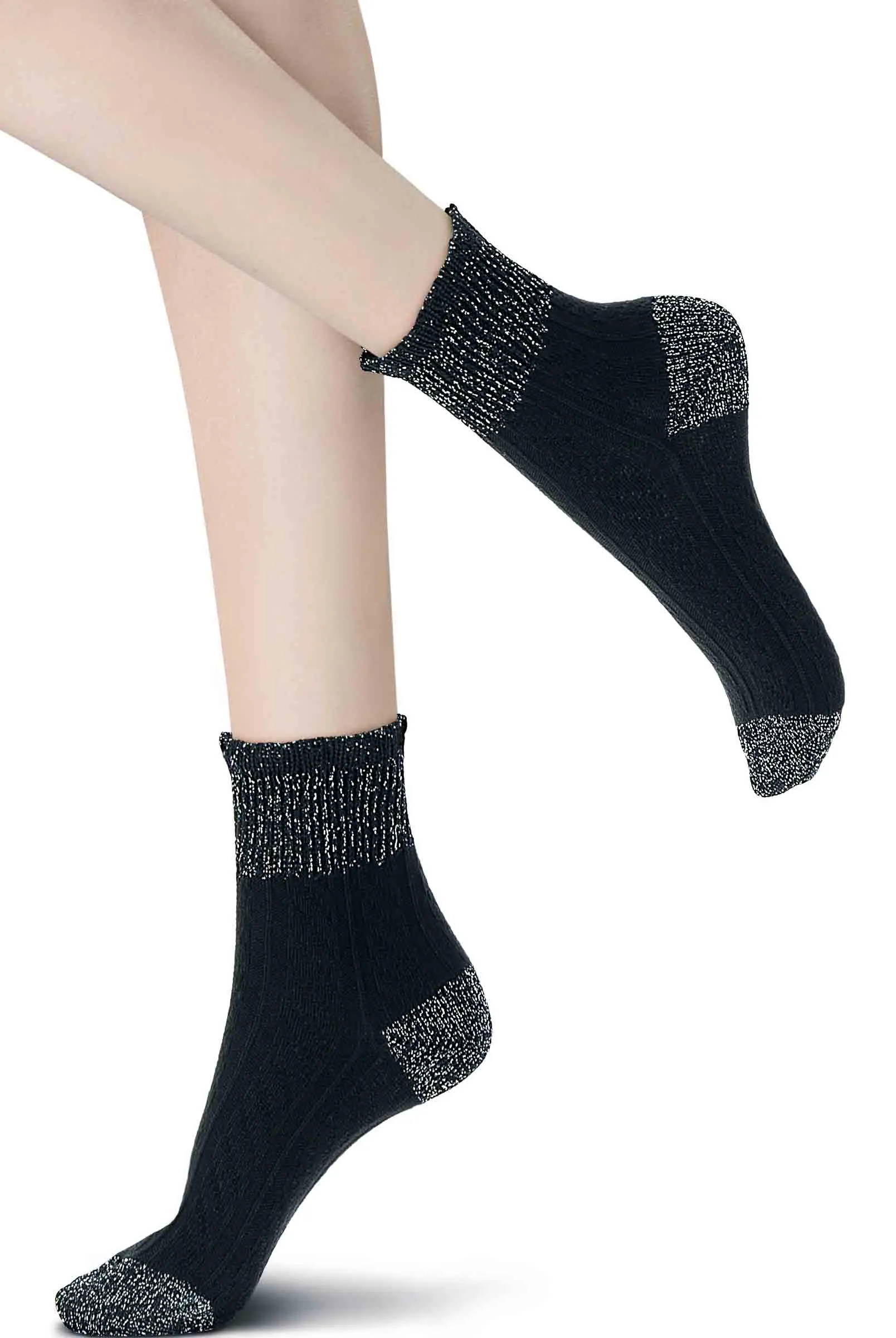 Oroblu Soft Braid Cashmere Silk Crew Socks