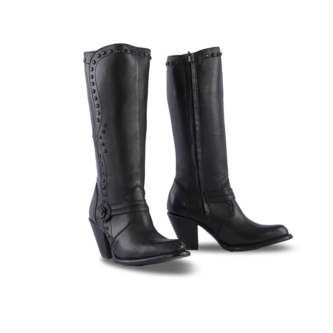 Platino Texas Country Womens Western Boot Peli Black Denali