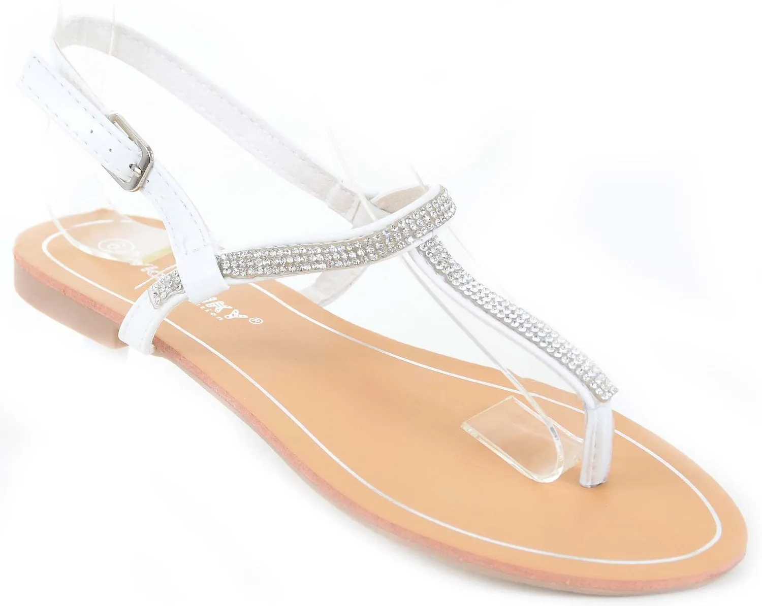 Sparkly Jeweled Bling Wedding Formal Thong Flip-Flop Sandals