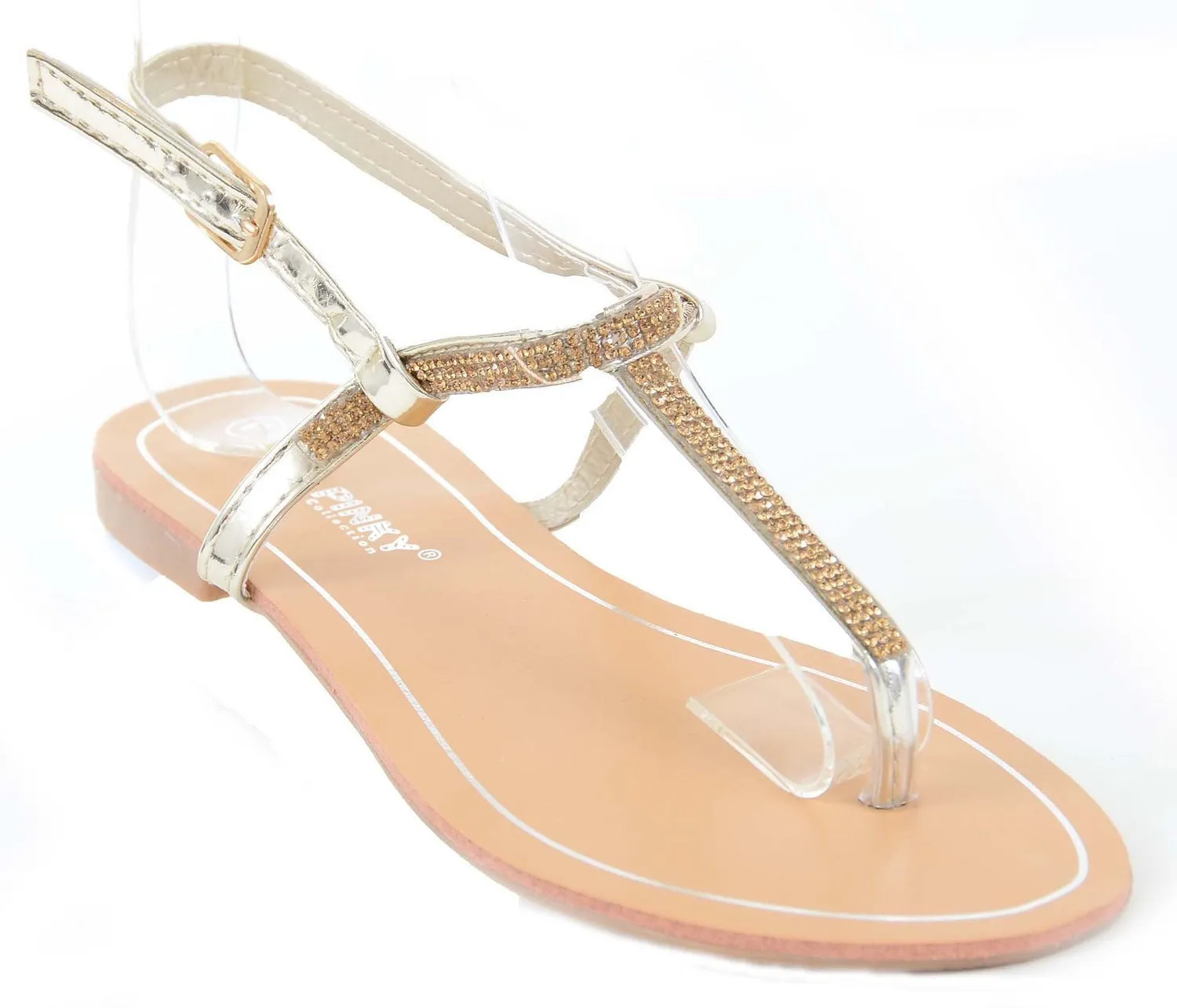 Sparkly Jeweled Bling Wedding Formal Thong Flip-Flop Sandals