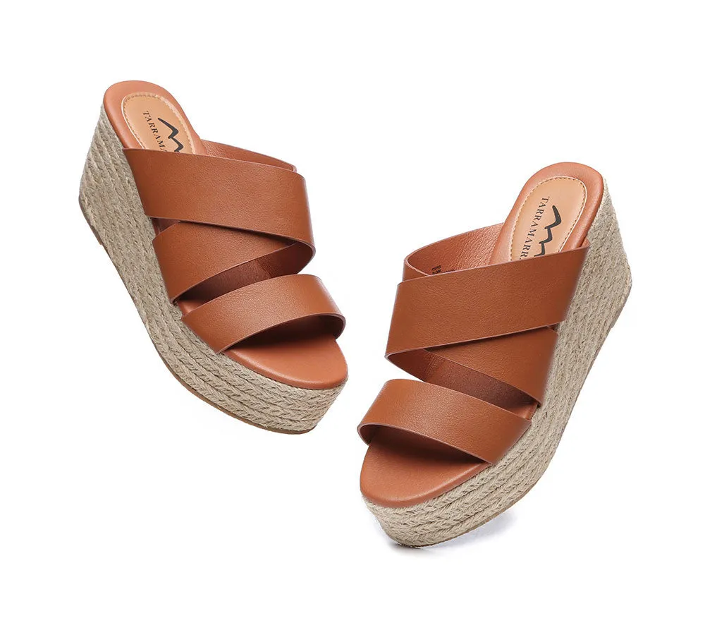 TARRAMARRA® Women Crossover-Strap Platform Wedge Slides Julie