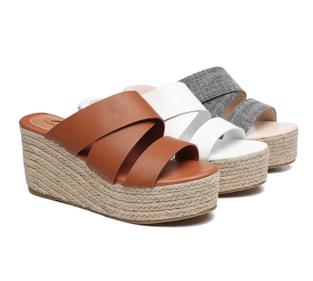 TARRAMARRA® Women Crossover-Strap Platform Wedge Slides Julie