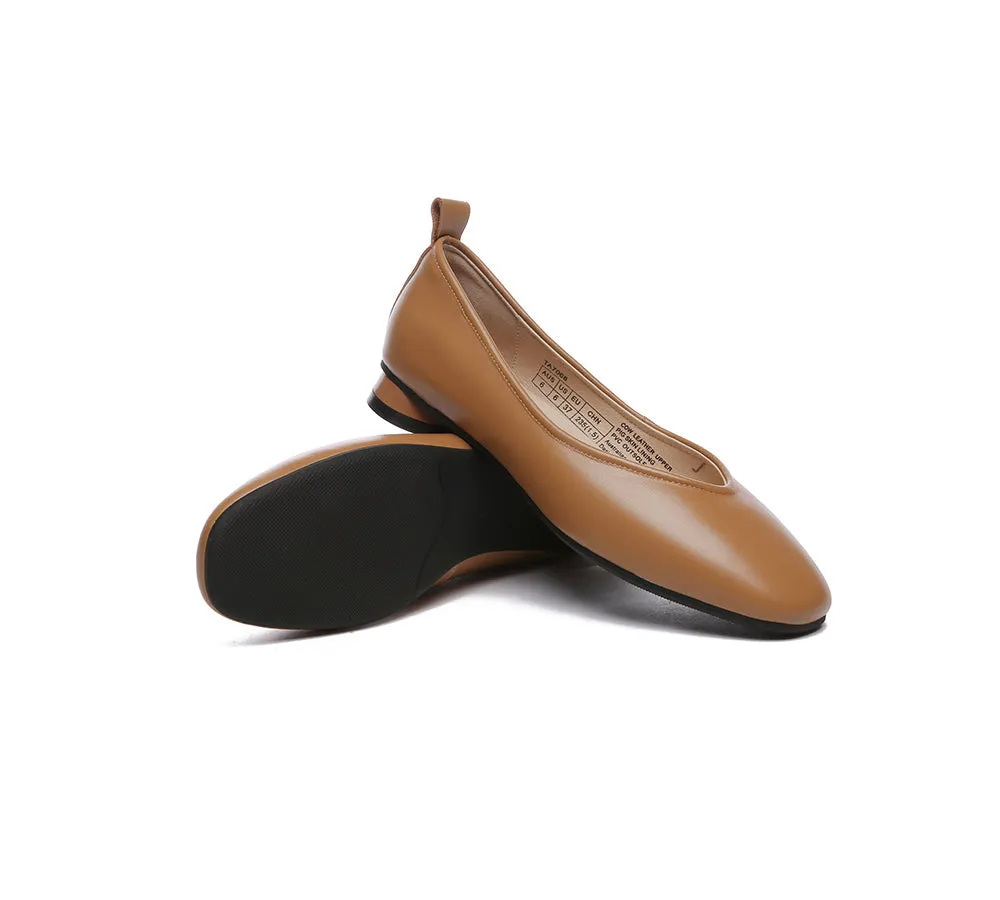 TARRAMARRA® Women Leather Round Toe Ballet Flats