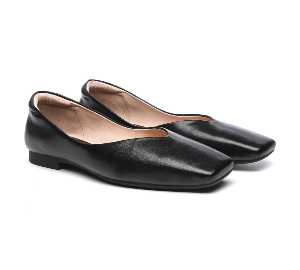 TARRAMARRA® Women Leather Square Toe Ballet Flats Libera