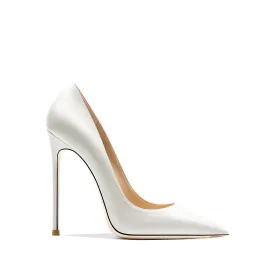 Tess Matt White Stiletto