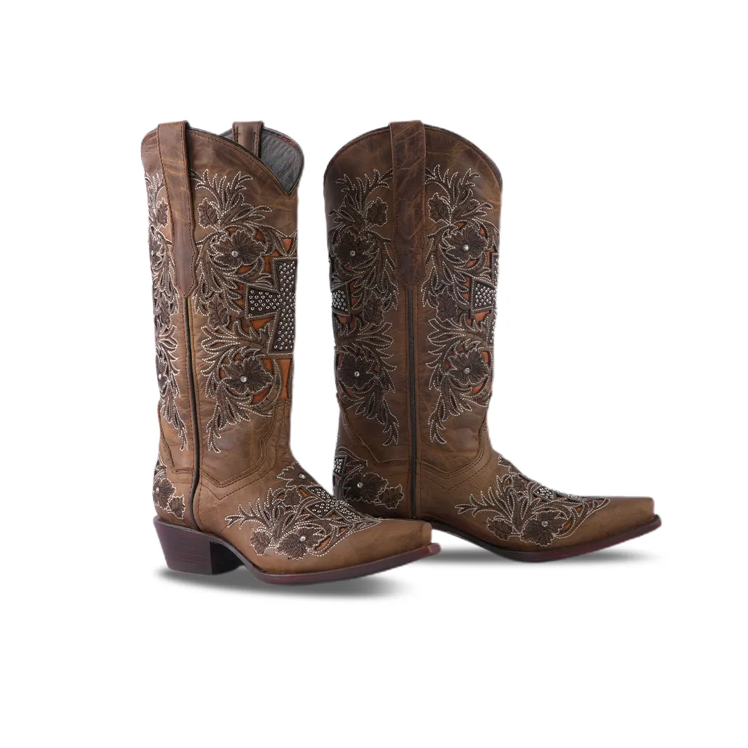 Texas Country Women's Western Boot Cedro Camel E733