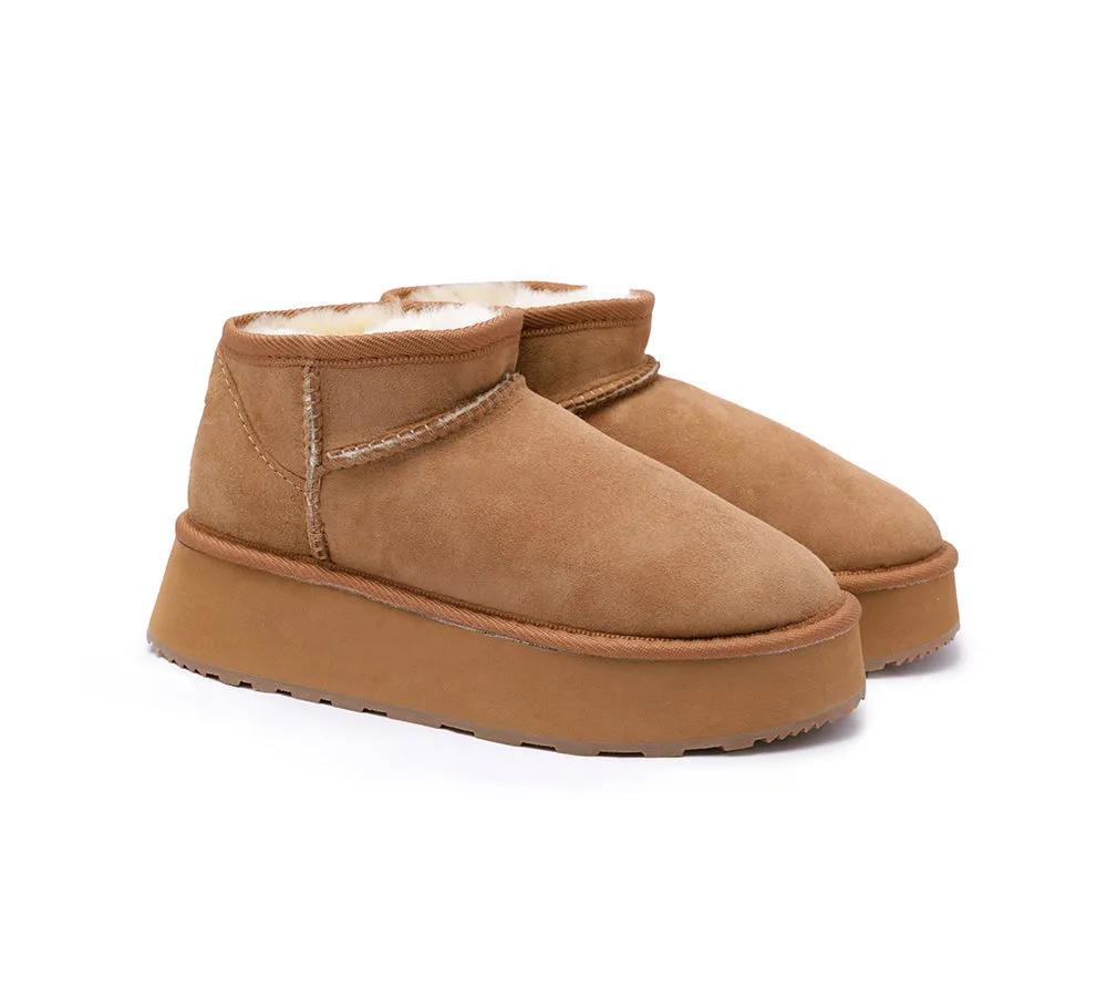 Urban UGG® Australian Made Sheepskin Wool Ankle Boots Ultra Mini Platform