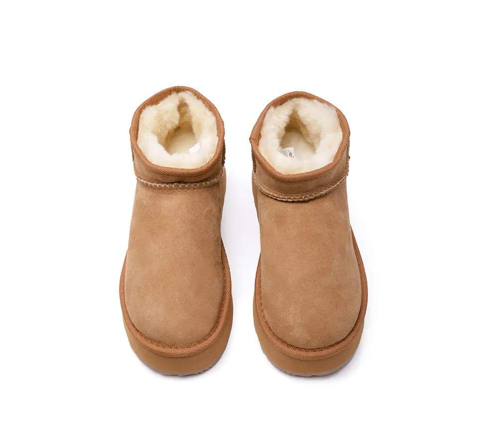 Urban UGG® Australian Made Sheepskin Wool Ankle Boots Ultra Mini Platform