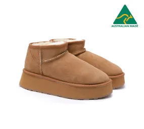 Urban UGG® Australian Made Sheepskin Wool Ankle Boots Ultra Mini Platform