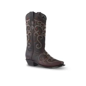 Women's Western Boot Matcat Choco Frontier Toe E722