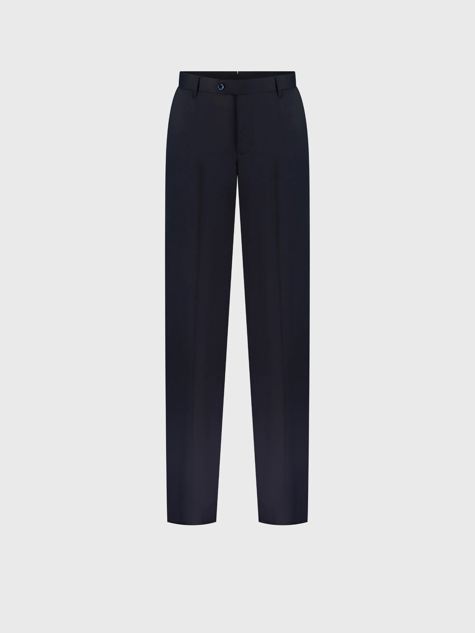 Wool Trousers with Leather Piping